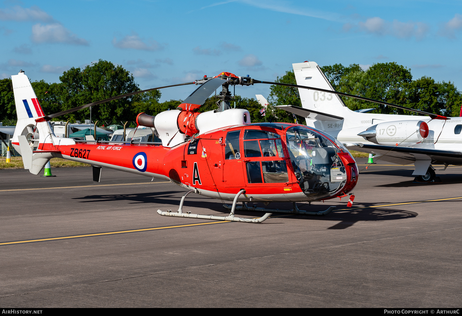 Aircraft Photo of G-CBSK / ZB627 | Aerospatiale SA-341D Gazelle HT3 | UK - Air Force | AirHistory.net #491187