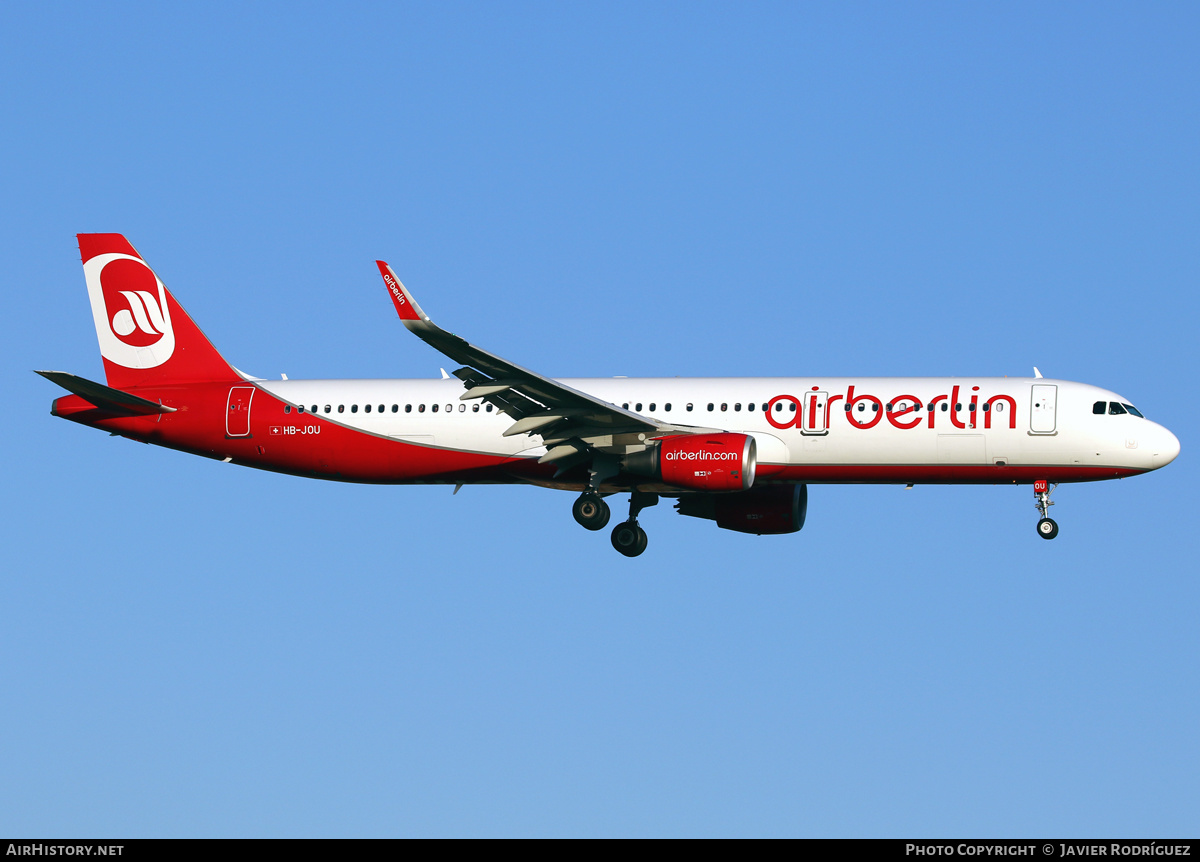 Aircraft Photo of HB-JOU | Airbus A321-211 | Air Berlin | AirHistory.net #491259