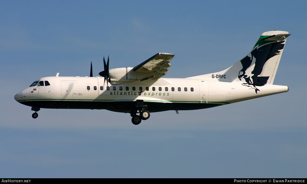 Aircraft Photo of G-DRFC | ATR ATR-42-300 | Atlantic Express | AirHistory.net #491327