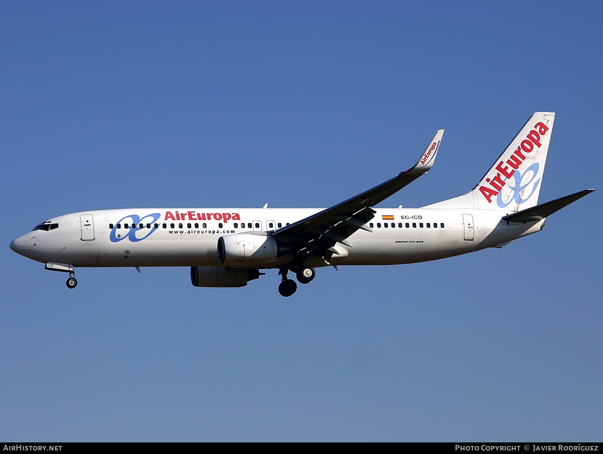 Aircraft Photo of EC-ICD | Boeing 737-81Q | Air Europa | AirHistory.net #491481
