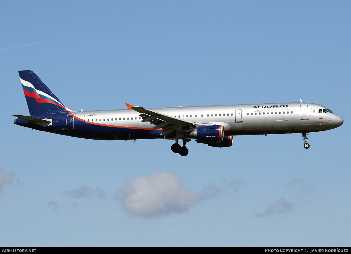 Aircraft Photo of VP-BQT | Airbus A321-211 | Aeroflot - Russian Airlines | AirHistory.net #491488
