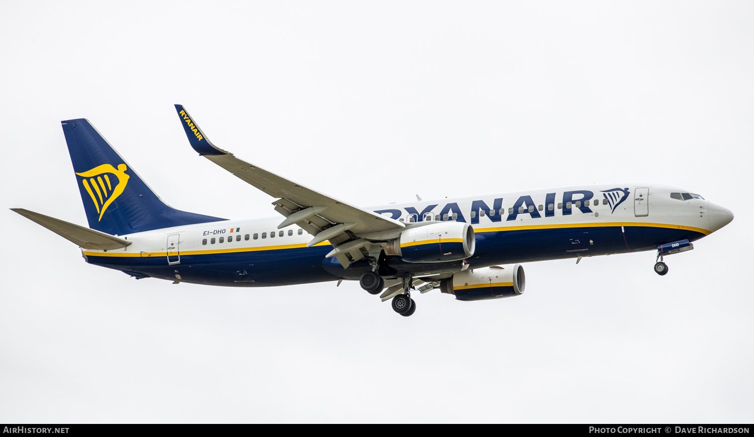 Aircraft Photo of EI-DHO | Boeing 737-8AS | Ryanair | AirHistory.net #491559