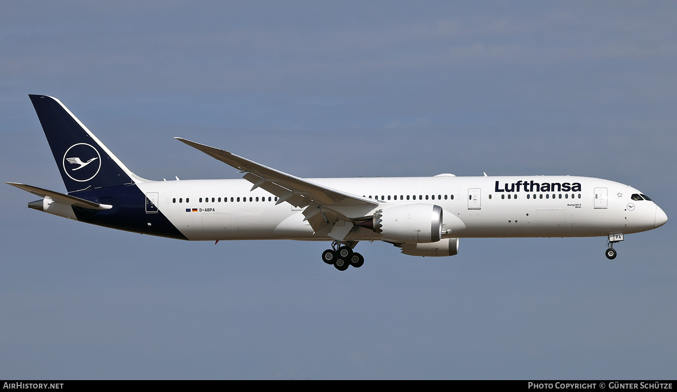 Aircraft Photo of D-ABPA | Boeing 787-9 Dreamliner | Lufthansa | AirHistory.net #491723