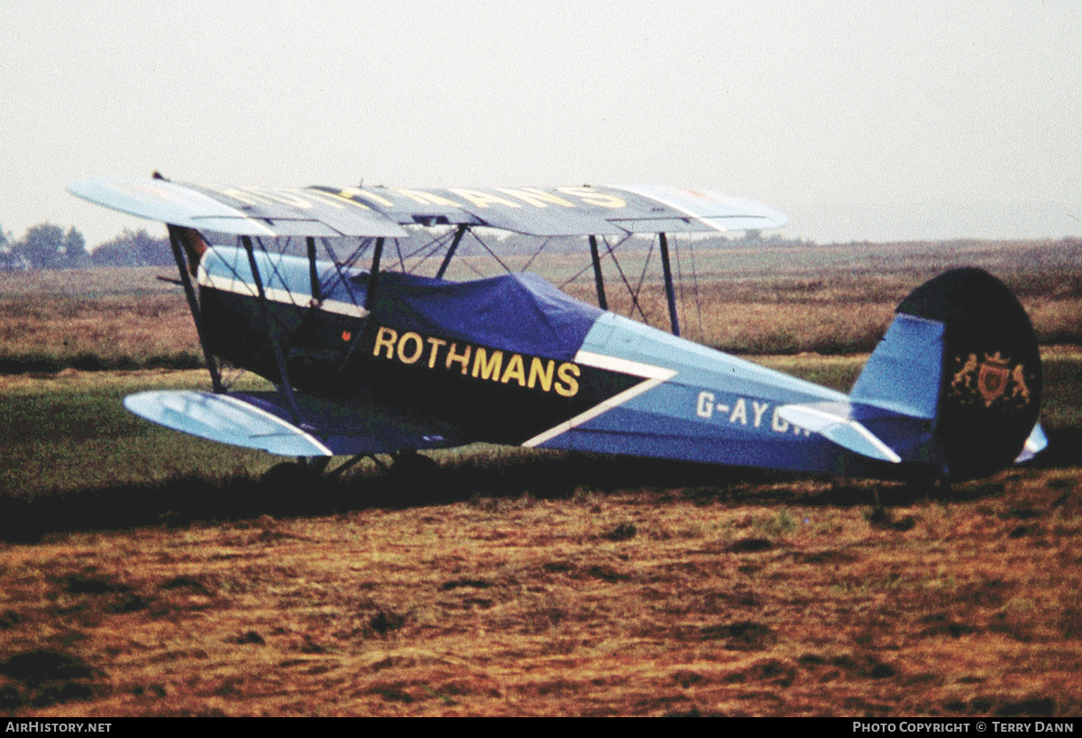 Aircraft Photo of G-AYGR | SNCAN Stampe SV-4C | Rothmans International | AirHistory.net #491790