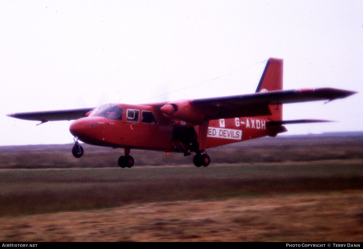 Aircraft Photo of G-AXDH | Britten-Norman BN-2A Islander | Red Devils - Army Parachute Association | AirHistory.net #491817