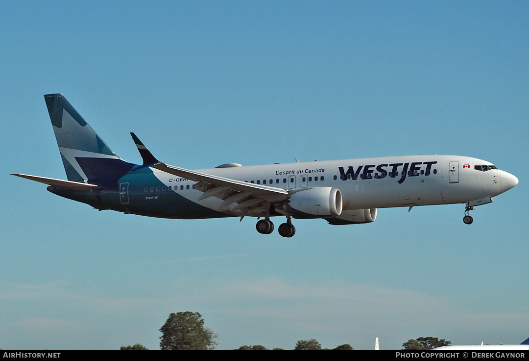 Aircraft Photo of C-GEHF | Boeing 737-8 Max 8 | WestJet | AirHistory.net #491915