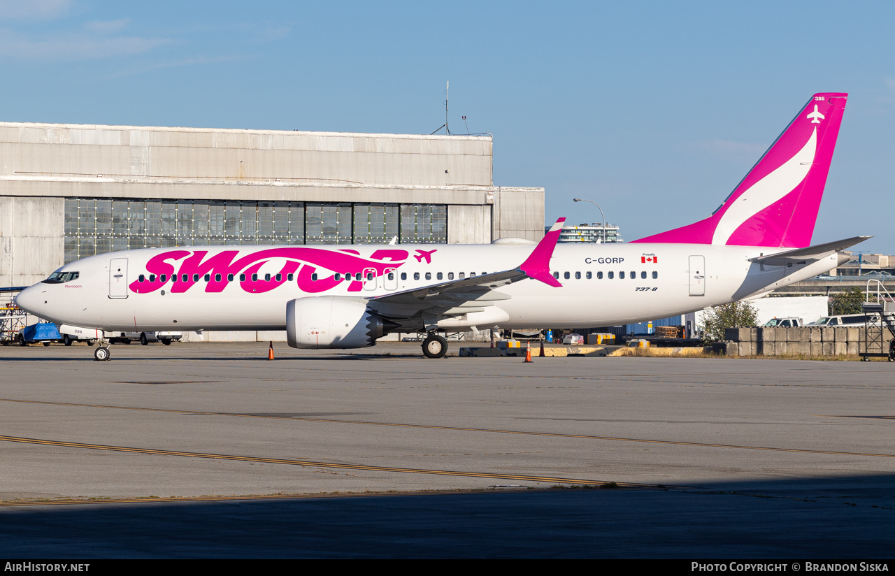 Aircraft Photo of C-GORP | Boeing 737-8 Max 8 | Swoop | AirHistory.net #491960