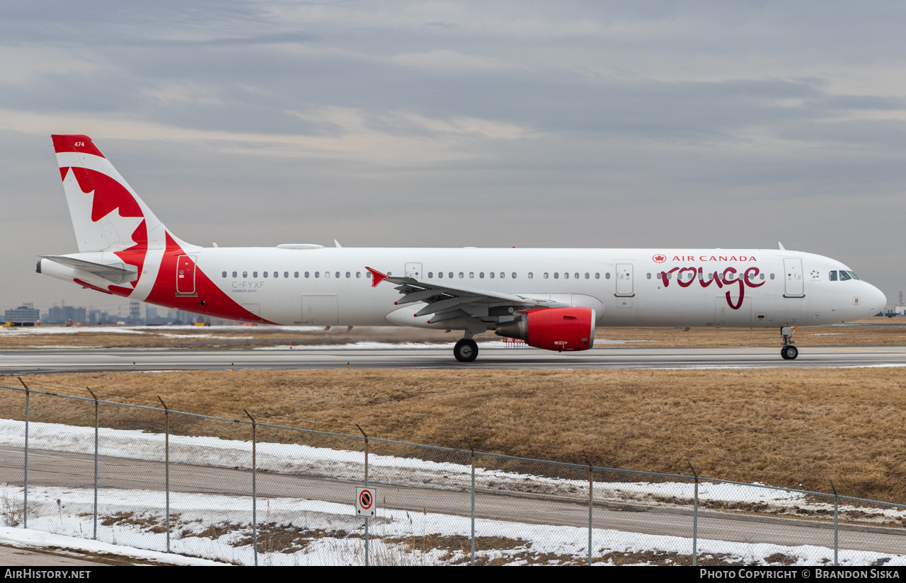 Aircraft Photo of C-FYXF | Airbus A321-211 | Air Canada Rouge | AirHistory.net #491993