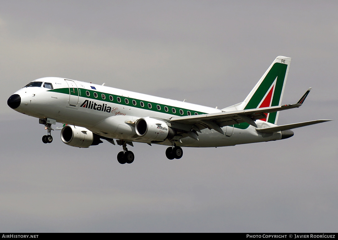 Aircraft Photo of EI-DFK | Embraer 170LR (ERJ-170-100LR) | Alitalia Express | AirHistory.net #491995