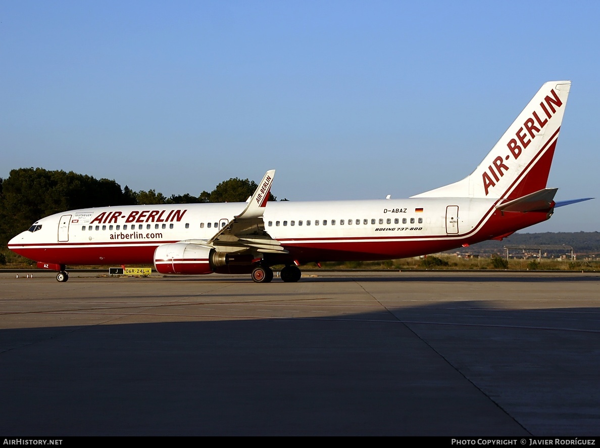 Aircraft Photo of D-ABAZ | Boeing 737-86J | Air Berlin | AirHistory.net #492001