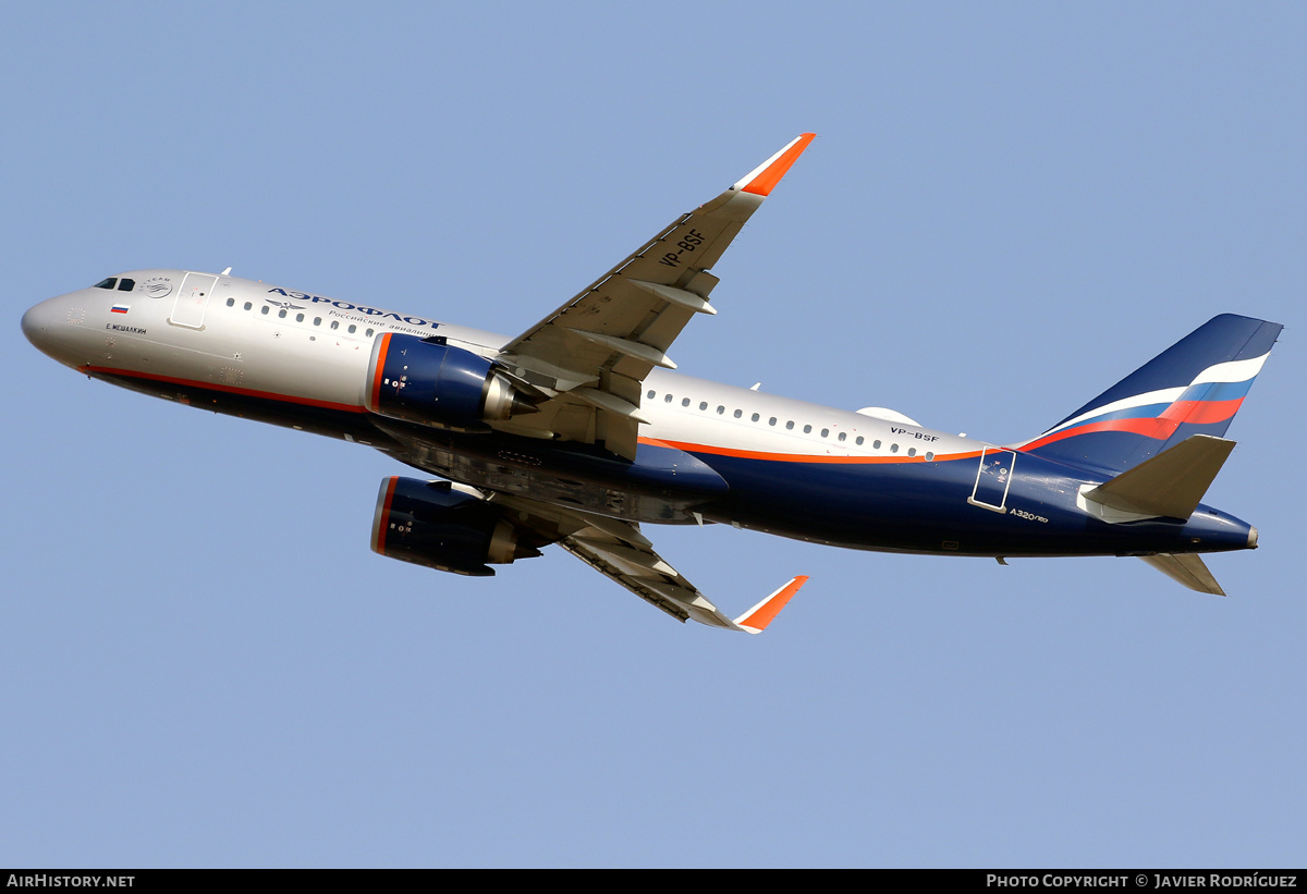 Aircraft Photo of VP-BSF | Airbus A320-251N | Aeroflot - Russian Airlines | AirHistory.net #492297