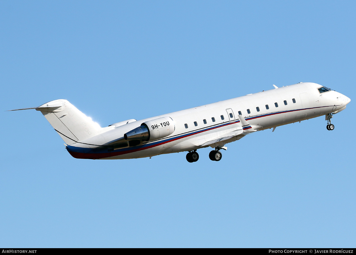 Aircraft Photo of 9HYOU Bombardier Challenger 850 (CRJ200SE/CL600