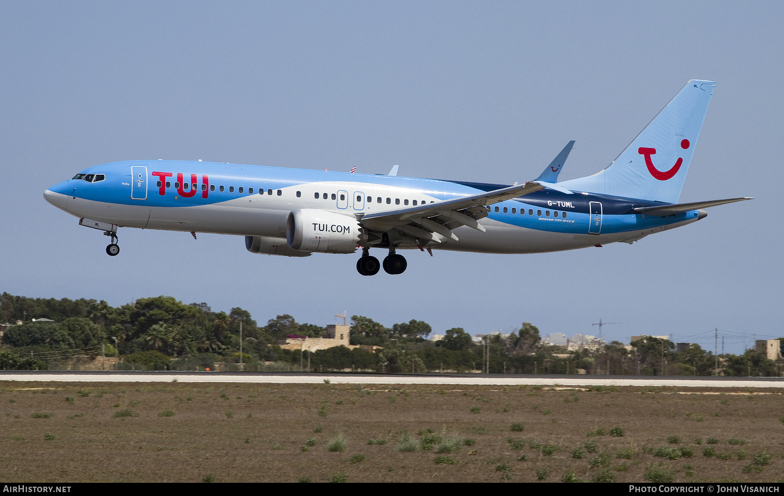 Aircraft Photo of G-TUML | Boeing 737-8 Max 8 | TUI | AirHistory.net #492448
