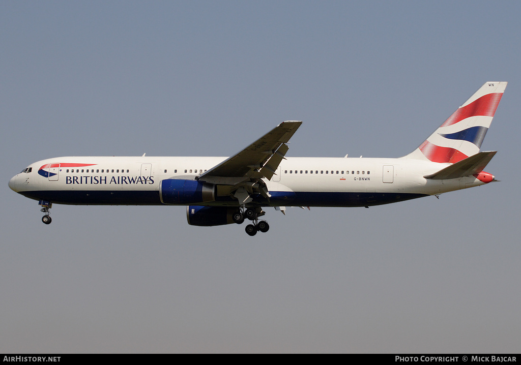 Aircraft Photo of G-BNWN | Boeing 767-336/ER | British Airways | AirHistory.net #492666