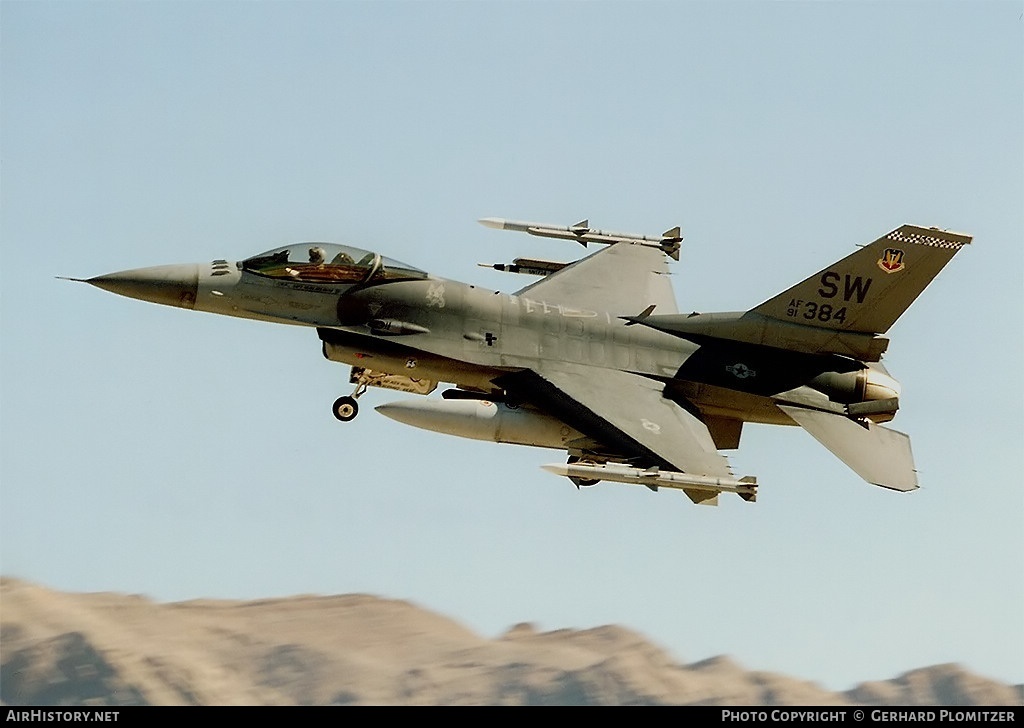 Aircraft Photo of 91-0384 / AF91-384 | Lockheed F-16CM Fighting Falcon | USA - Air Force | AirHistory.net #492674