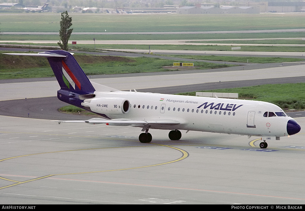 Aircraft Photo of HA-LME | Fokker 70 (F28-0070) | Malév - Hungarian Airlines | AirHistory.net #492765