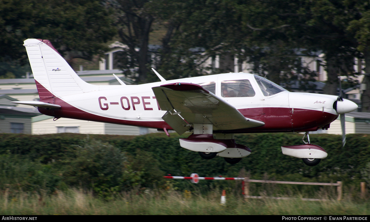 Aircraft Photo of G-OPET | Piper PA-28-181 Cherokee Archer II | AirHistory.net #492822