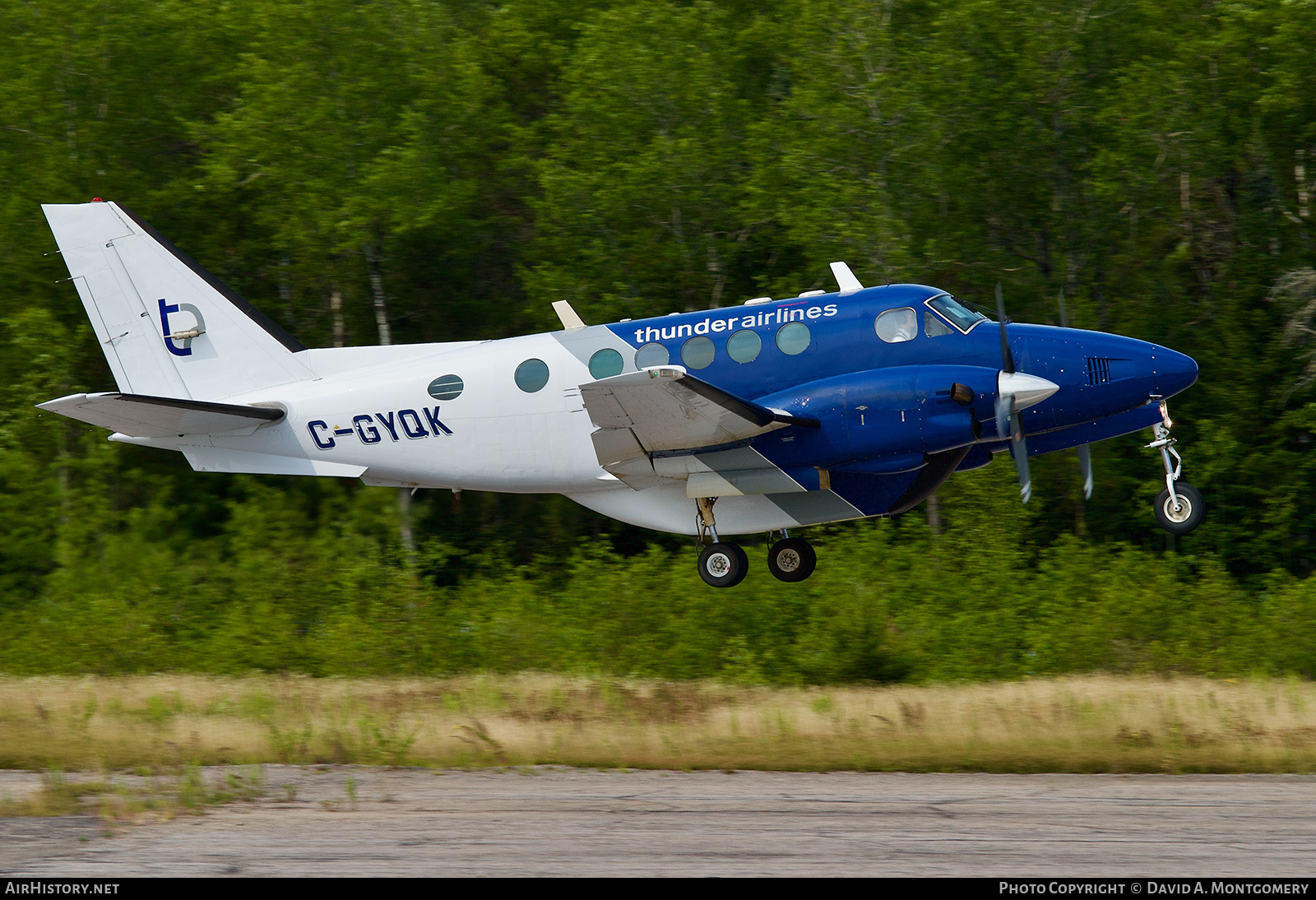 Aircraft Photo of C-GYQK | Beech A100 King Air | Thunder Airlines | AirHistory.net #492843
