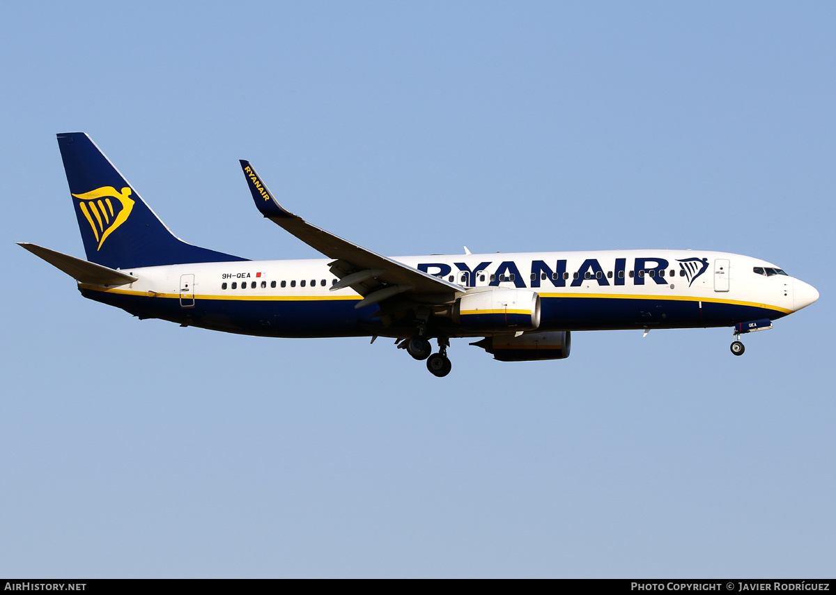 Aircraft Photo of 9H-QEA | Boeing 737-800 | Ryanair | AirHistory.net #492876