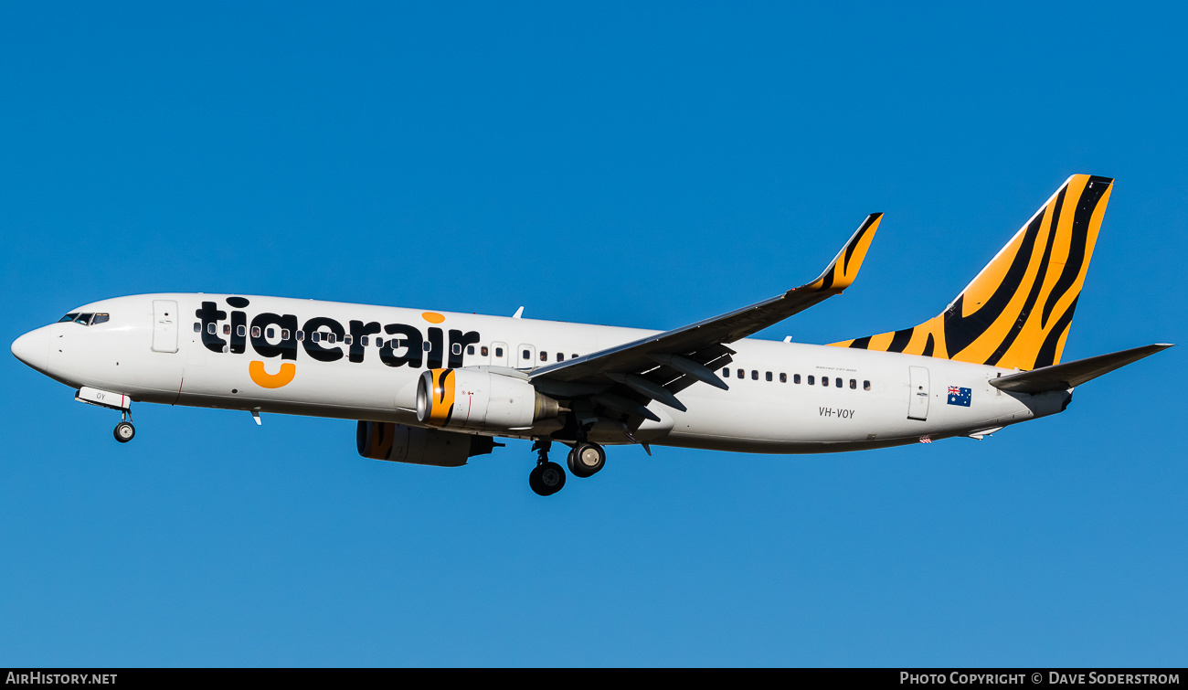 Aircraft Photo of VH-VOY | Boeing 737-8FE | Tigerair | AirHistory.net #492929