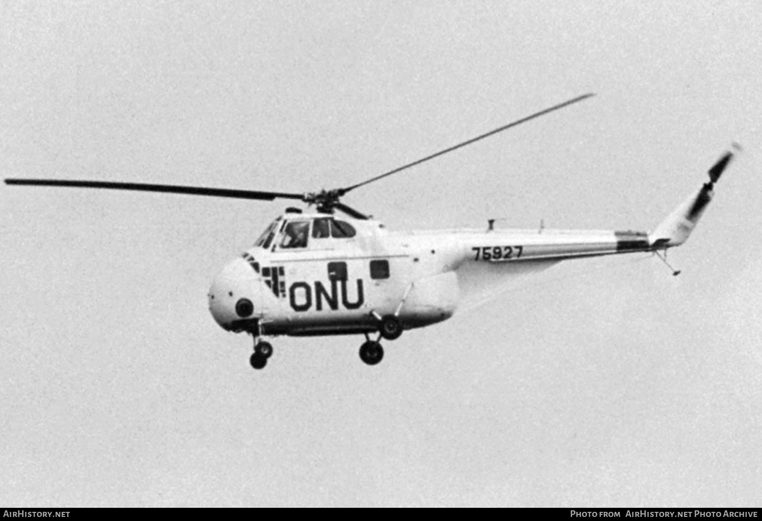 Aircraft Photo of ONU-75927 | Sikorsky H-19D Chickasaw (S-55D) | United Nations | AirHistory.net #492994