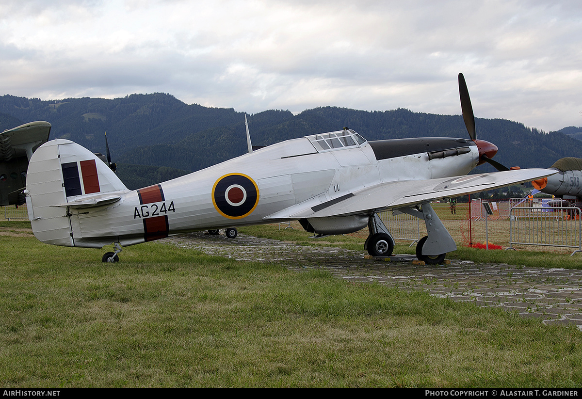 Aircraft Photo of G-CBOE / AG244 | Hawker Hurricane Mk12A | UK - Air Force | AirHistory.net #493082