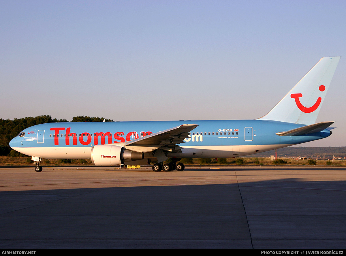 Aircraft Photo of G-BYAB | Boeing 767-204/ER | Thomsonfly | AirHistory.net #493194