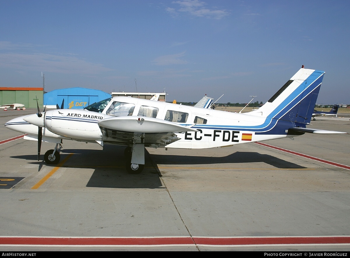 Aircraft Photo of EC-FDE | Piper PA-34-200T Seneca II | Aero Madrid | AirHistory.net #493198