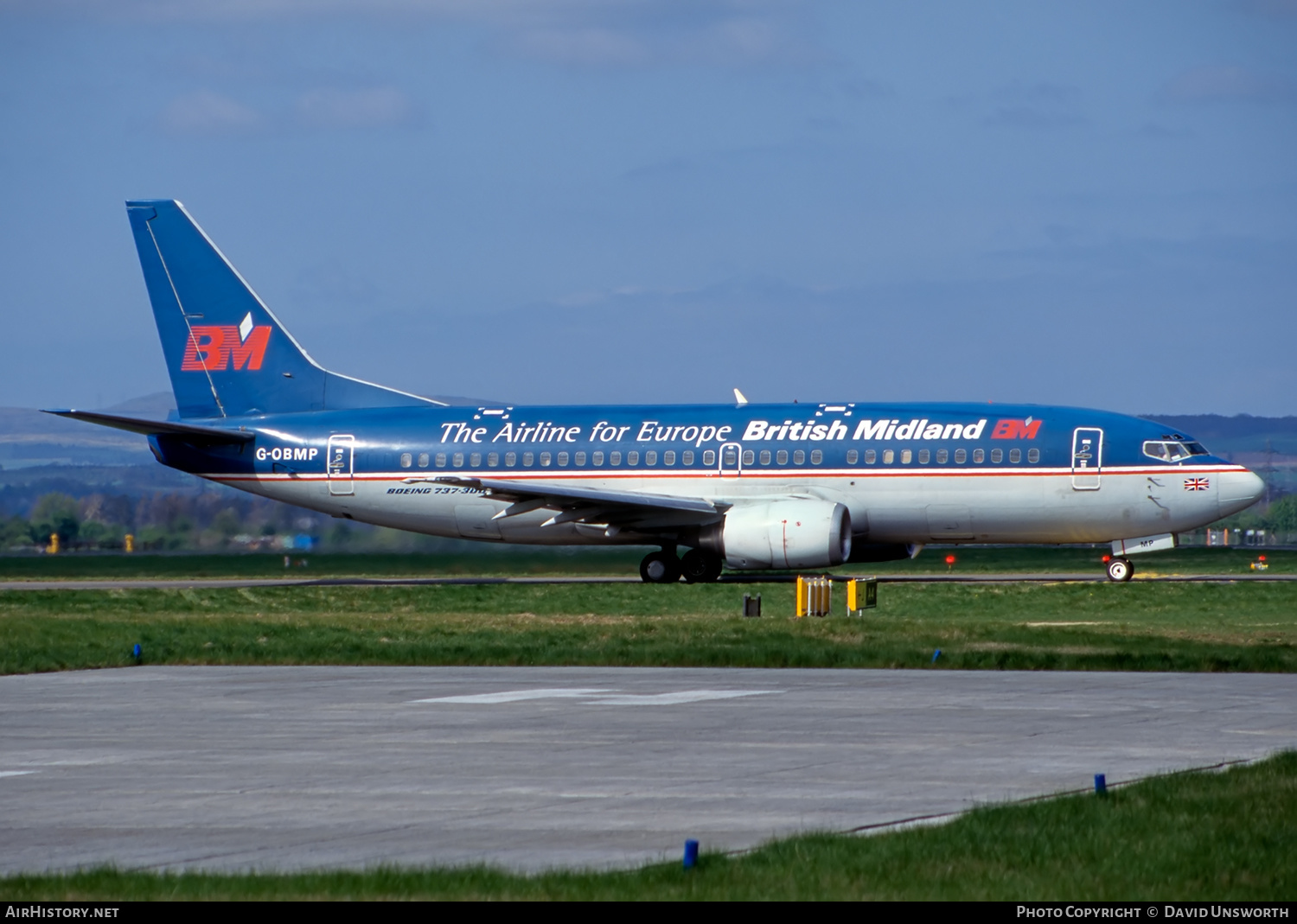 Aircraft Photo of G-OBMP | Boeing 737-3Q8 | British Midland Airways - BMA | AirHistory.net #493401