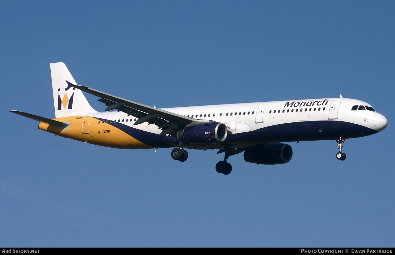 Aircraft Photo of G-OZBI | Airbus A321-231 | Monarch Airlines | AirHistory.net #493757