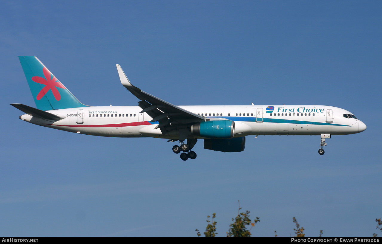 Aircraft Photo of G-OOBB | Boeing 757-28A | First Choice Airways | AirHistory.net #493794