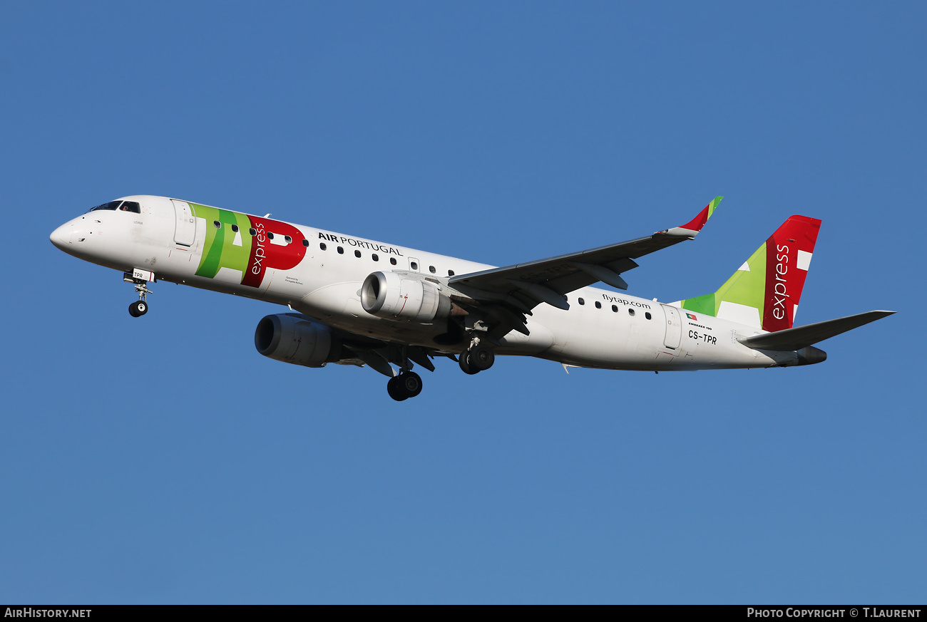 Aircraft Photo of CS-TPR | Embraer 190LR (ERJ-190-100LR) | TAP Air Portugal Express | AirHistory.net #493821