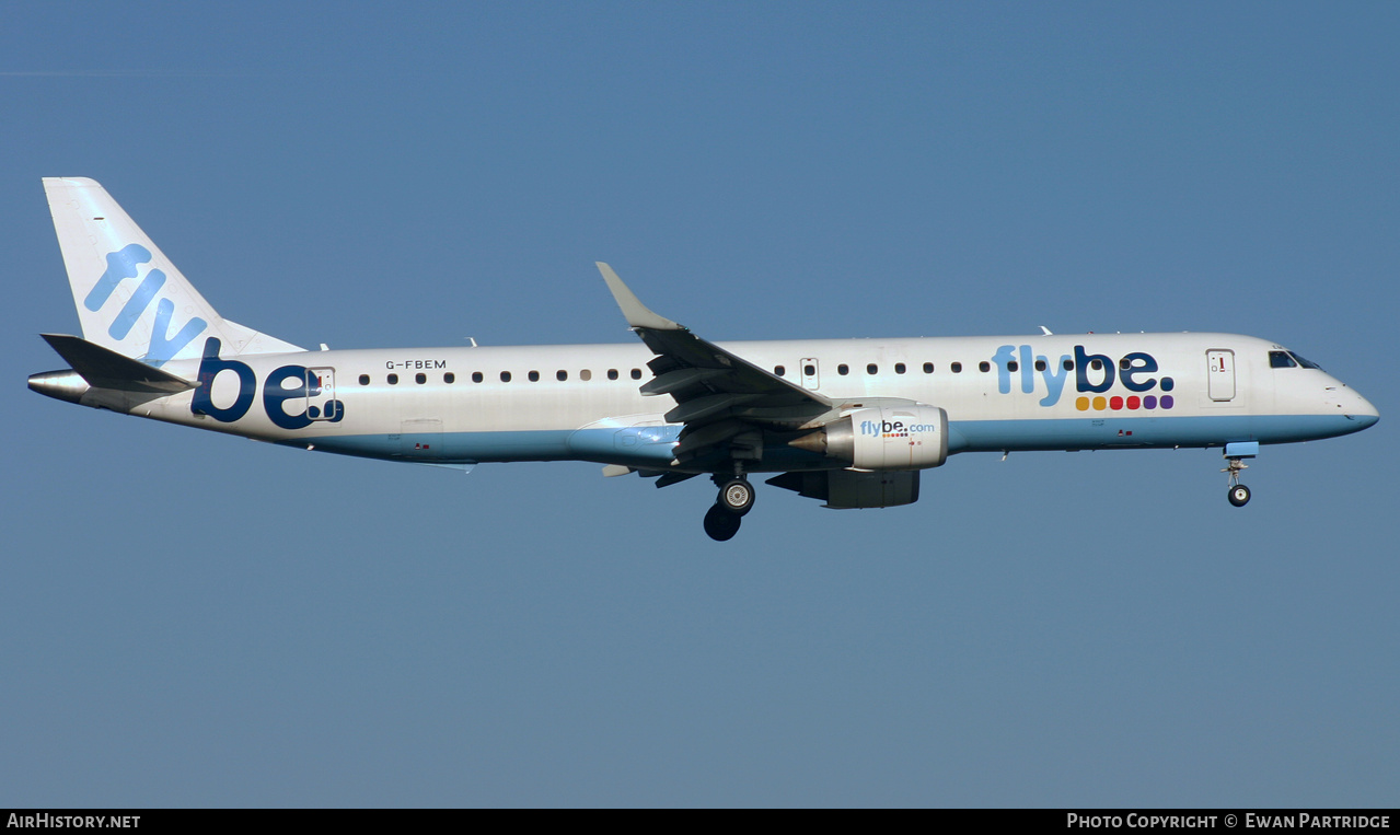 Aircraft Photo of G-FBEM | Embraer 195LR (ERJ-190-200LR) | Flybe | AirHistory.net #493866
