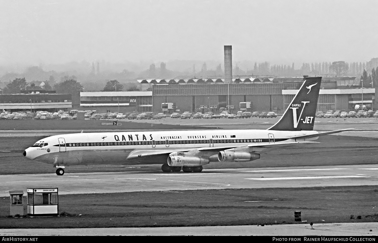 Aircraft Photo of VH-EBU | Boeing 707-338C | Qantas | AirHistory.net #493944