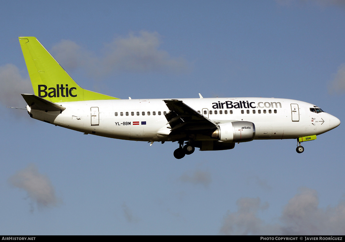 Aircraft Photo of YL-BBM | Boeing 737-522 | AirBaltic | AirHistory.net #493952
