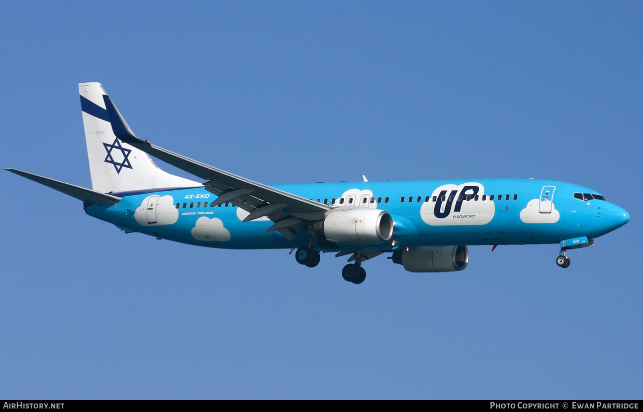 Aircraft Photo of 4X-EKO | Boeing 737-86Q | Up by El Al | AirHistory.net #494260