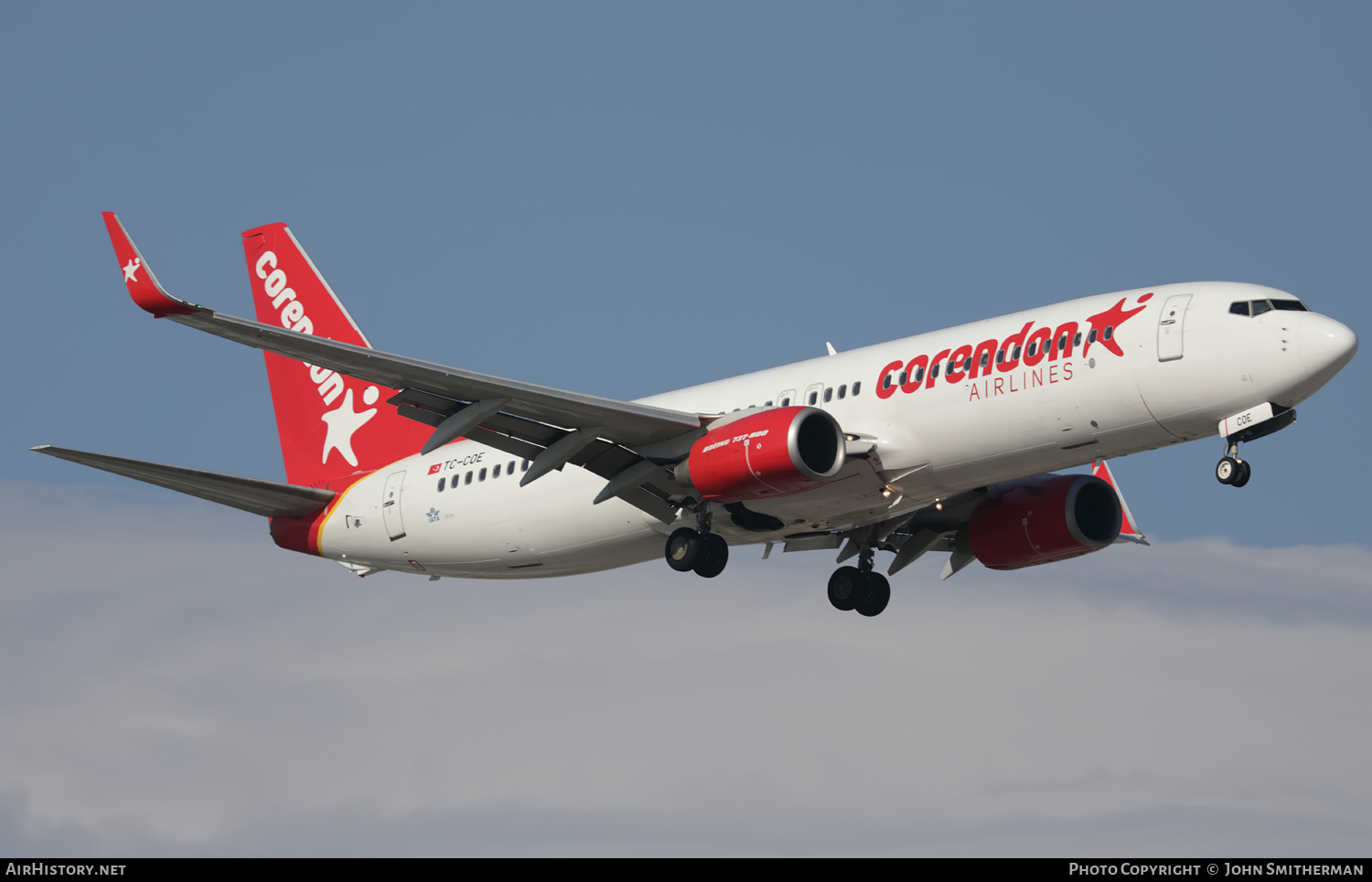 Aircraft Photo of TC-COE | Boeing 737-86J | Corendon Airlines | AirHistory.net #494293