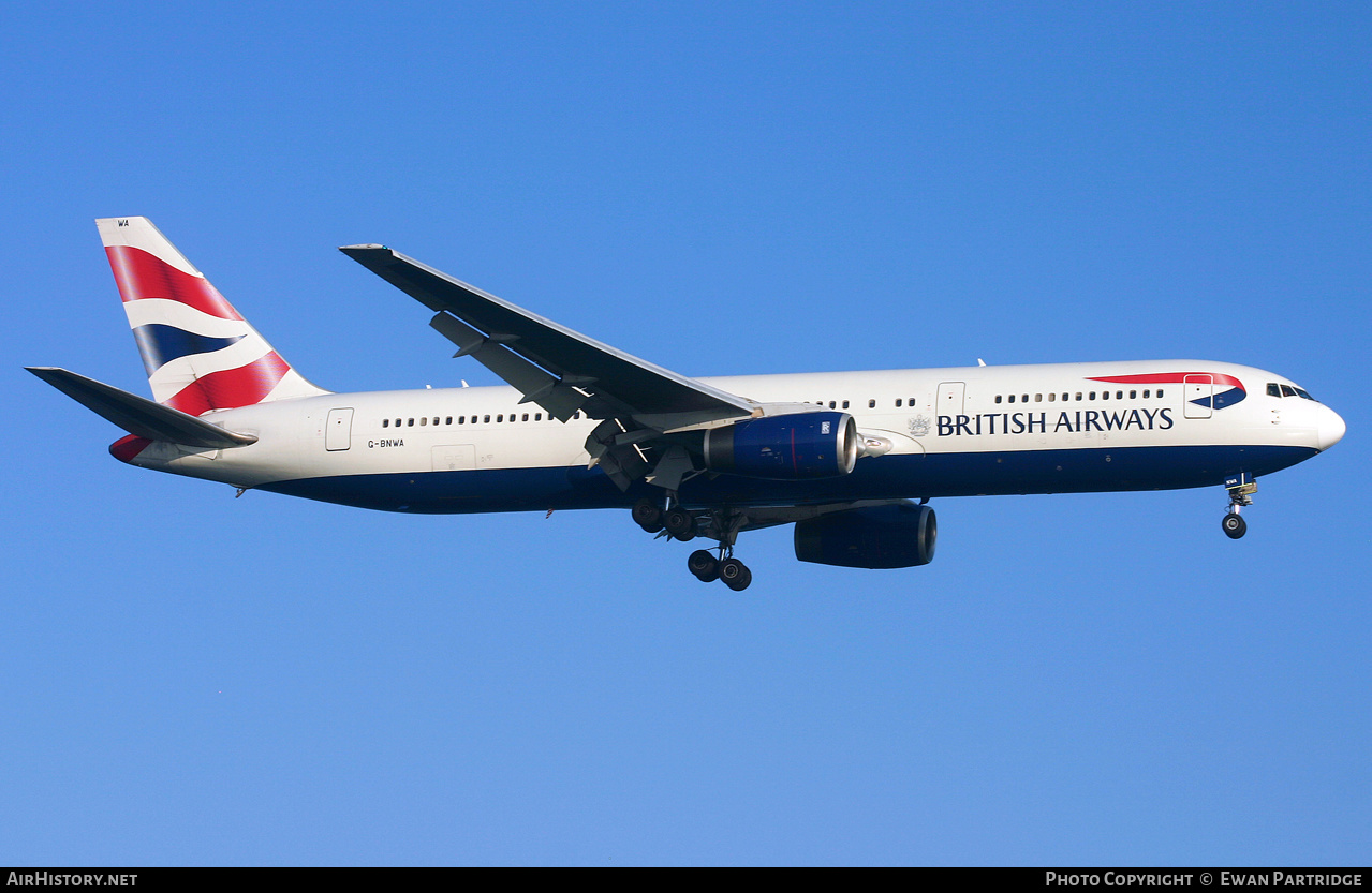 Aircraft Photo of G-BNWA | Boeing 767-336/ER | British Airways | AirHistory.net #494297