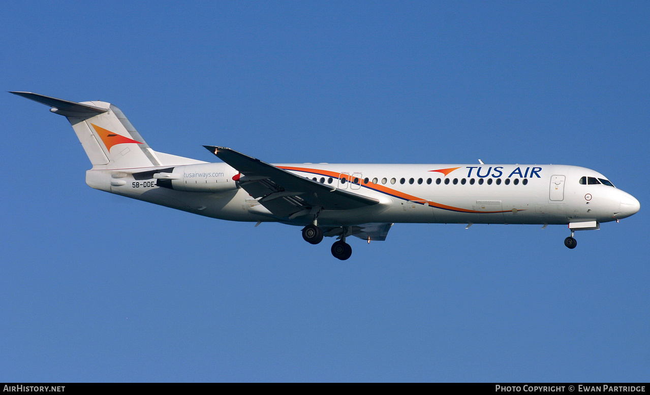 Aircraft Photo of 5B-DDE | Fokker 100 (F28-0100) | Tus Airways | AirHistory.net #494367