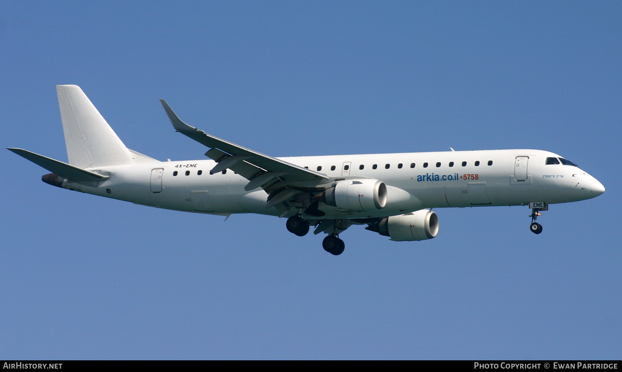 Aircraft Photo of 4X-EME | Embraer 190AR (ERJ-190-100IGW) | Arkia Israeli Airlines | AirHistory.net #494368