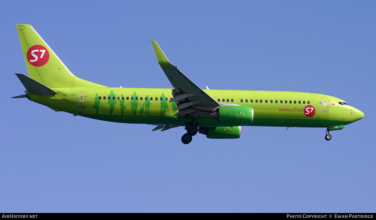 Aircraft Photo of VP-BND | Boeing 737-83N | S7 Airlines | AirHistory.net #494374