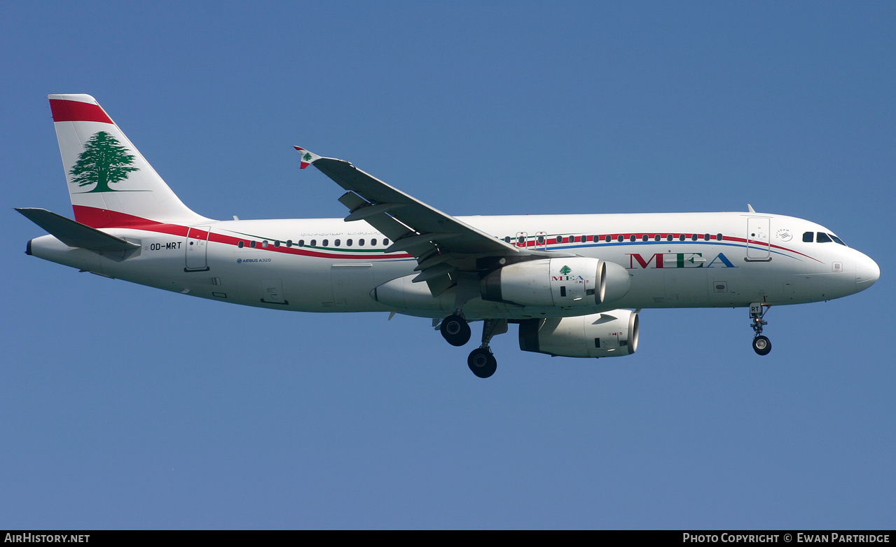 Aircraft Photo of OD-MRT | Airbus A320-232 | MEA - Middle East Airlines | AirHistory.net #494385