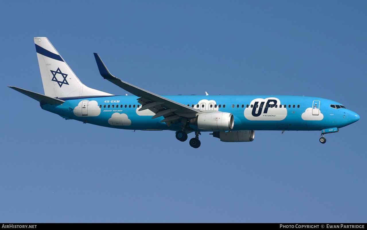 Aircraft Photo of 4X-EKM | Boeing 737-804 | Up by El Al | AirHistory.net #494411