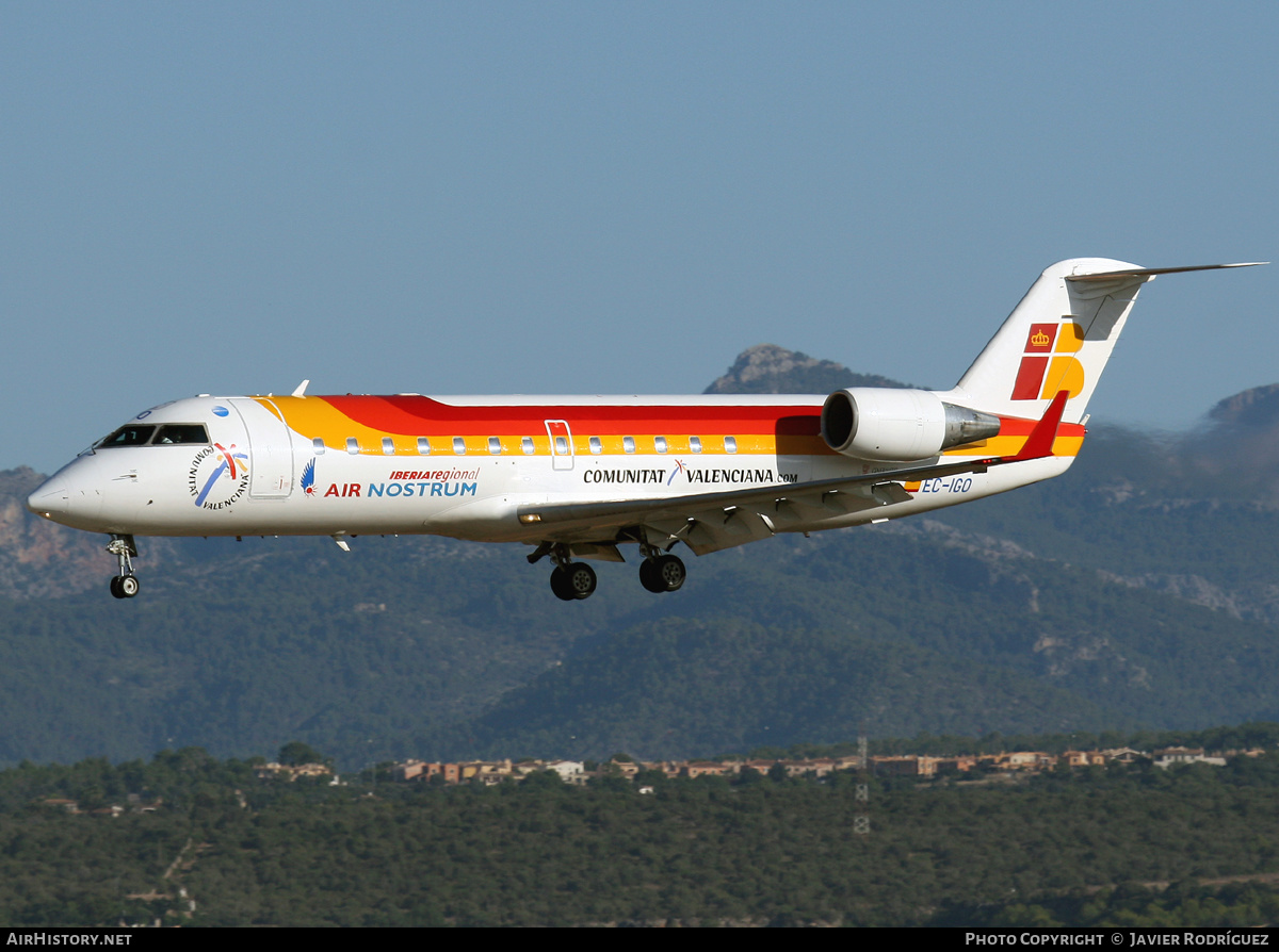 Aircraft Photo of EC-IGO | Bombardier CRJ-200ER (CL-600-2B19) | Iberia Regional | AirHistory.net #494416