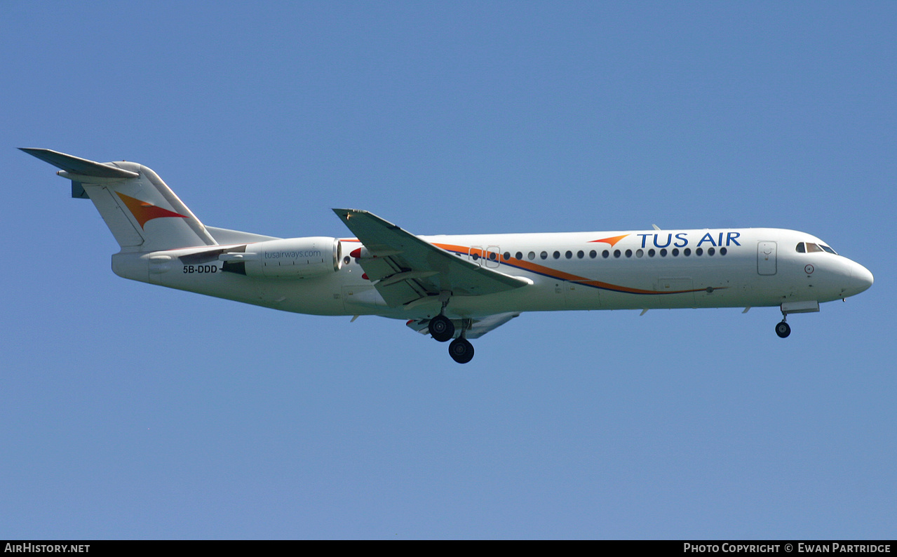 Aircraft Photo of 5B-DDD | Fokker 100 (F28-0100) | Tus Airways | AirHistory.net #494431