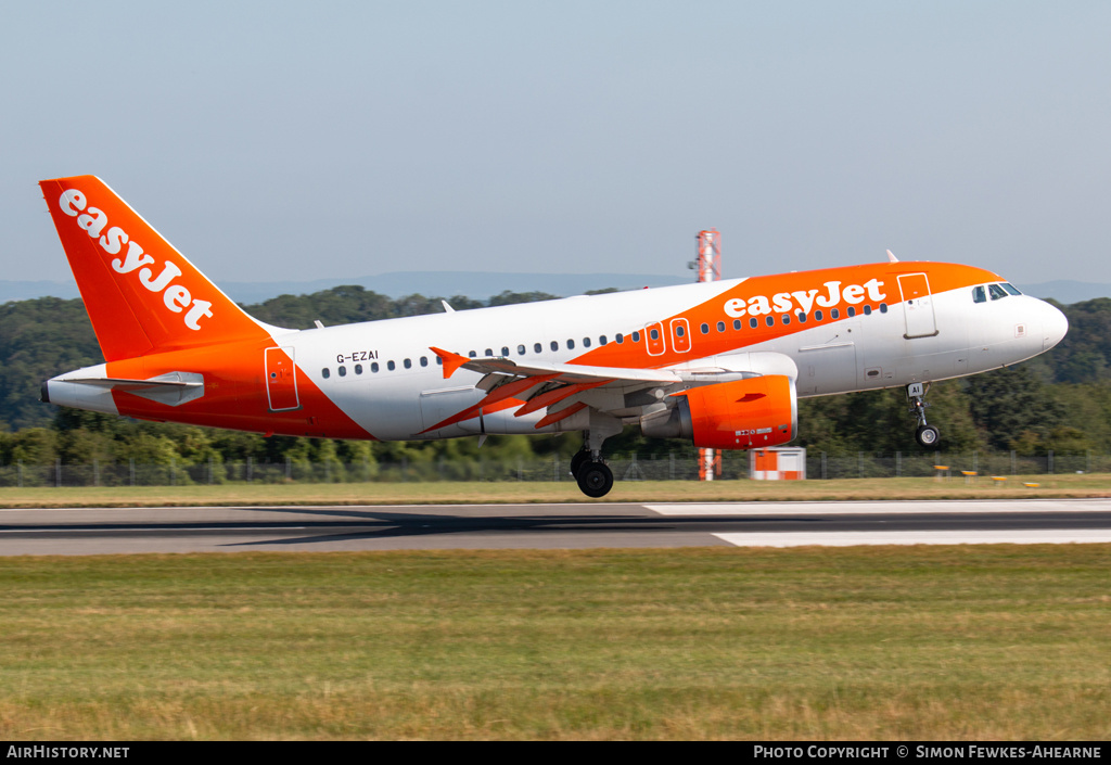 Aircraft Photo of G-EZAI | Airbus A319-111 | EasyJet | AirHistory.net #494554