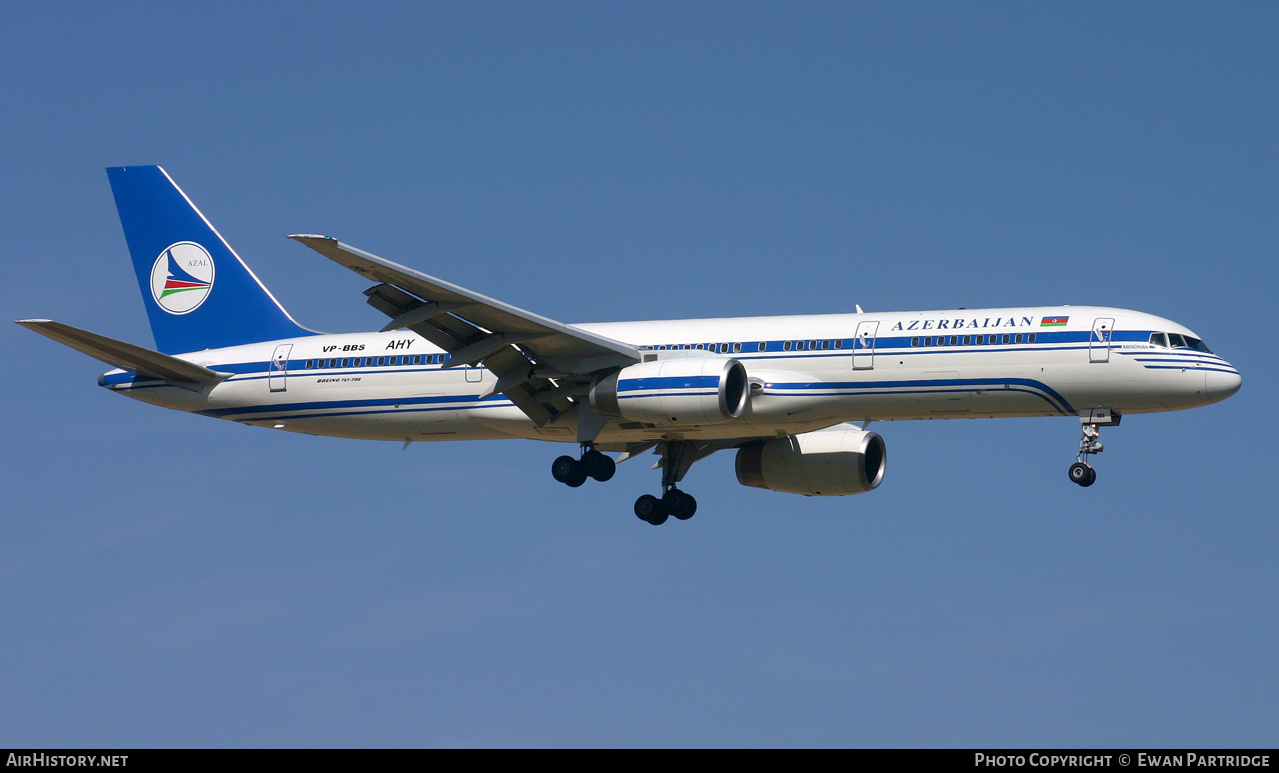 Aircraft Photo of VP-BBS | Boeing 757-22L | Azerbaijan Airlines - AZAL - AHY | AirHistory.net #494571