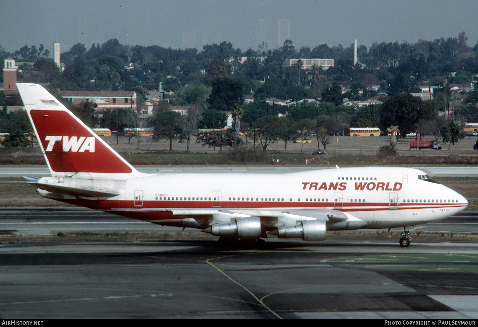 Aircraft Photo of N58201 | Boeing 747SP-31 | Trans World Airlines - TWA | AirHistory.net #494573