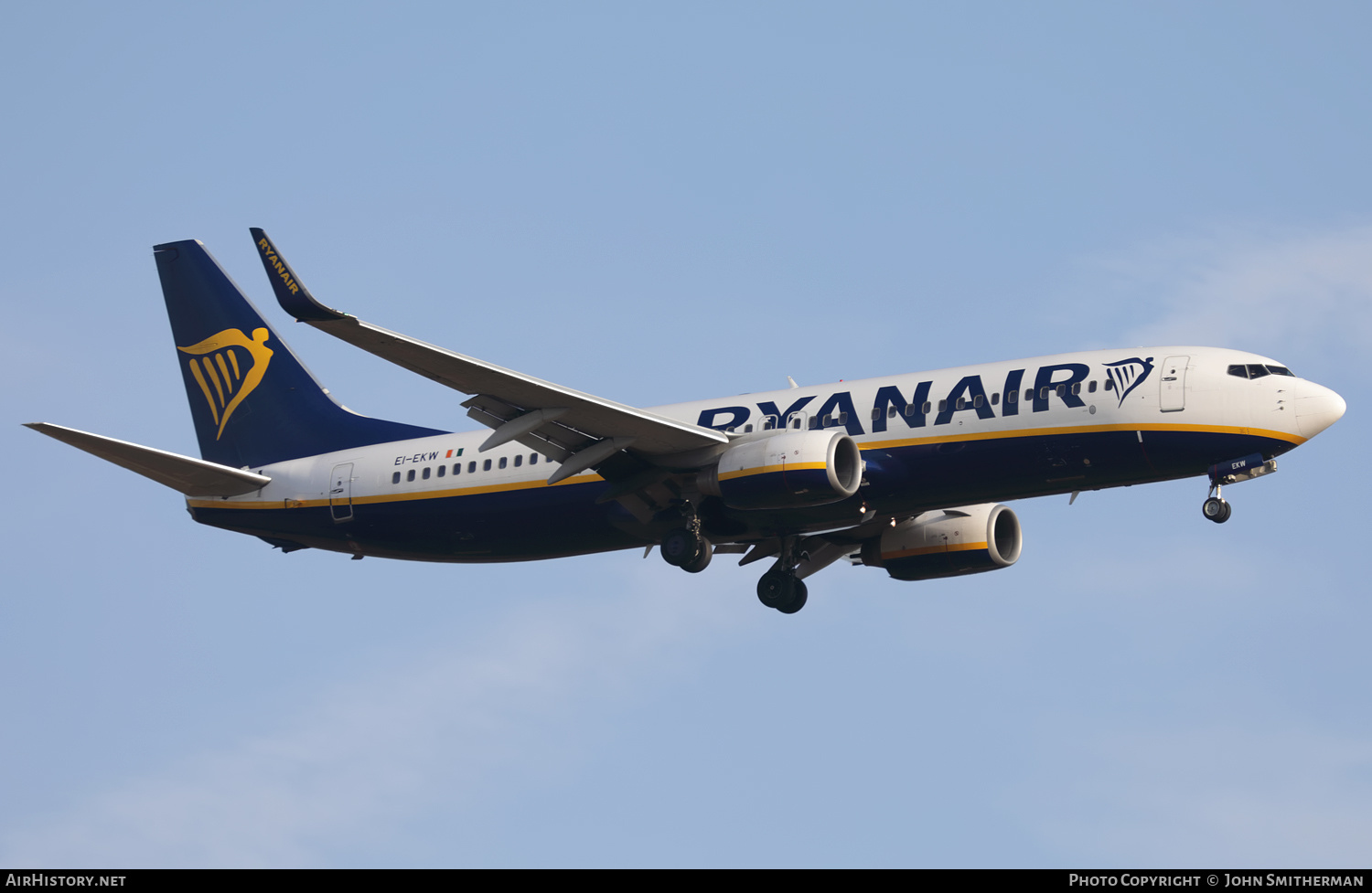Aircraft Photo of EI-EKW | Boeing 737-8AS | Ryanair | AirHistory.net #494587