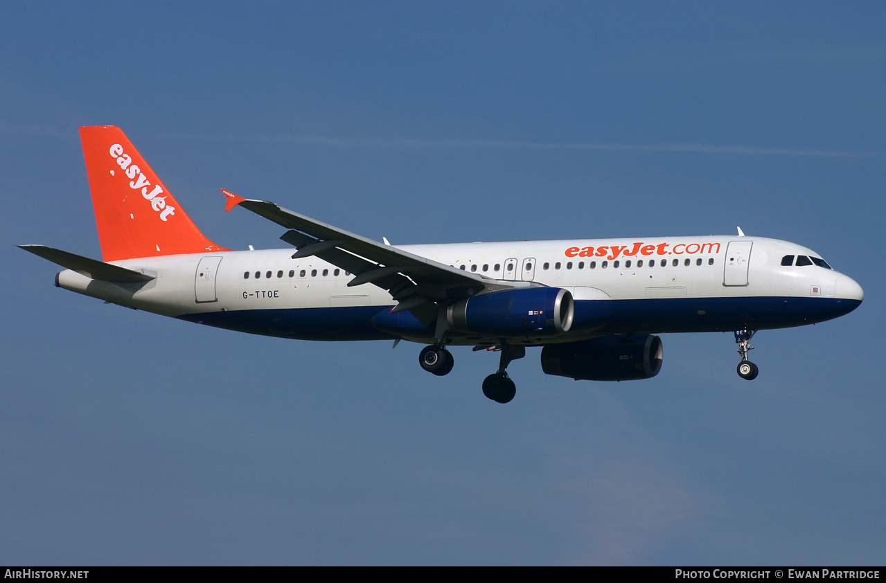 Aircraft Photo of G-TTOE | Airbus A320-232 | EasyJet | AirHistory.net #494665